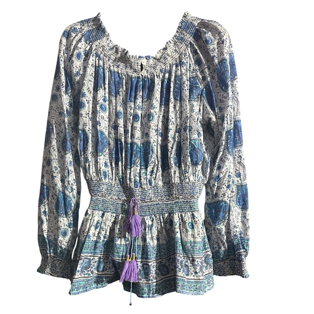Alicia Bell Blue and Purple Blouse- Size M